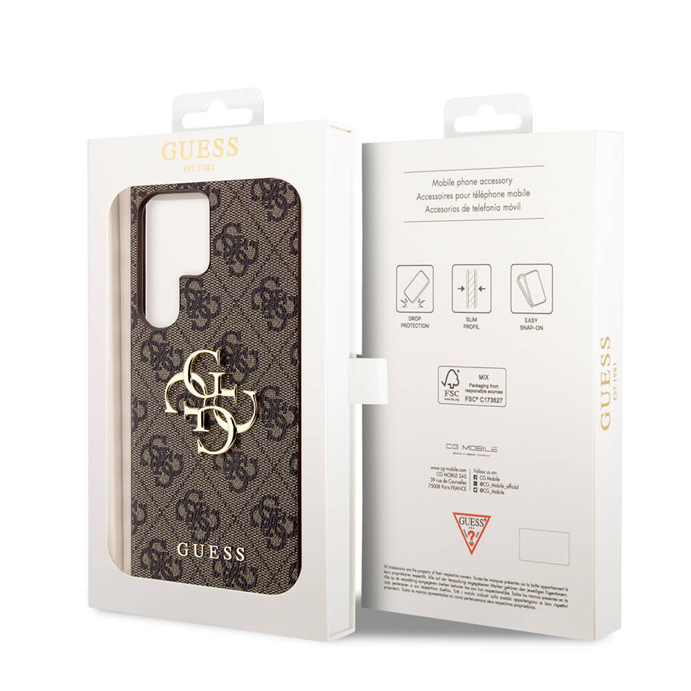 Guess Galaxy S24 Ultra Orjinal Lisanslı PU Deri Yazı ve 4G Metal Logolu Desenli Kılıf Guess Galaxy S24 Ultra Orjinal Lisanslı PU Deri Yazı ve 4G Metal Logolu Desenli Kılıf